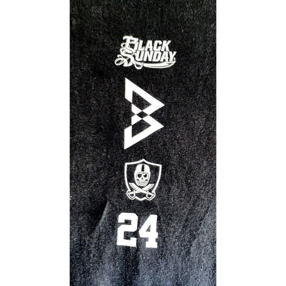 OAKLAND RAIDERS MARSHAWN LYNCH #24 BEAST MODE BLACK HOLE NATION NFL 2XL - Picture 5 of 7